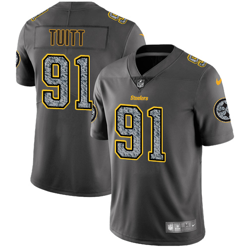 Nike Steelers #91 Stephon Tuitt Gray Static Men's Stitched NFL Vapor Untouchable Limited Jersey